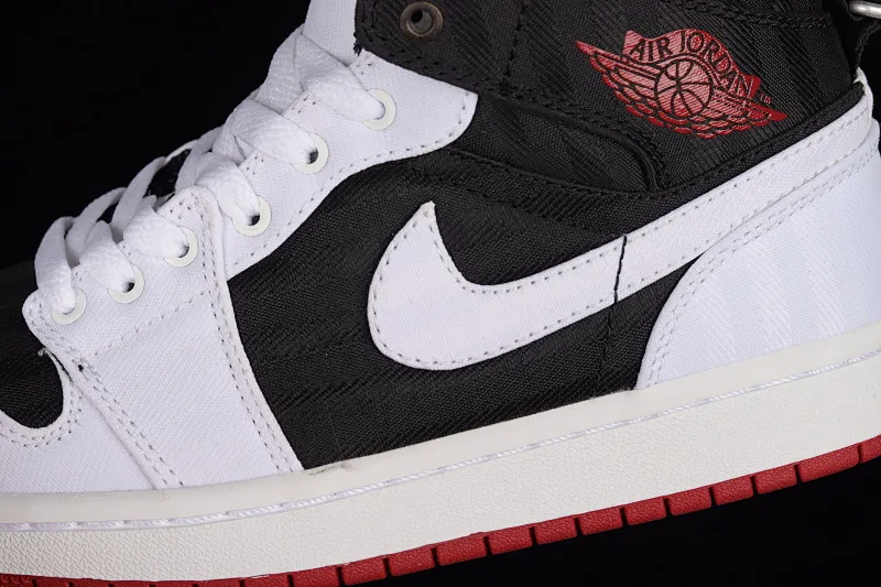 All categories Air Jordan Jordan series basketball shoes Air Jordan 1 Mid G version pure original Air Jordan 1 Mid UT "Black White" AJ1 Joe 1 white, black and purple stitching Zhongbang basketball shoes DD9338-016